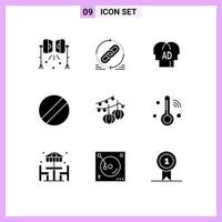 paquete de iconos vectoriales de stock de 9 signos de línea y símbolos para bolas destornillador sitio web blade ab elementos de diseño vectorial editables vector