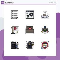 Set of 9 Modern UI Icons Symbols Signs for flag easter develop flag wifi Editable Vector Design Elements