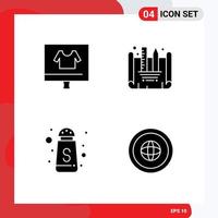 Pack of Modern Solid Glyphs Signs and Symbols for Web Print Media such as apparel sugar ecommerce creating blueprint country Editable Vector Design Elements