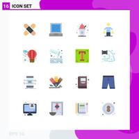 Set of 16 Vector Flat Colors on Grid for law court design conclusion sweets Editable Pack of Creative Vector Design Elements