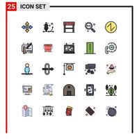 25 Creative Icons Modern Signs and Symbols of bid find process explore race Editable Vector Design Elements