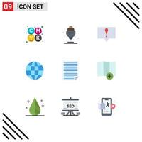 Group of 9 Modern Flat Colors Set for report page bubble homework web Editable Vector Design Elements