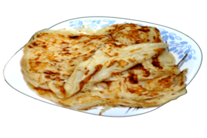 Malaysian food call roti canai or canai bread png