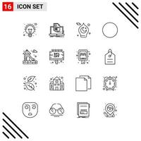 16 Creative Icons Modern Signs and Symbols of slider signal resume connection muslim Editable Vector Design Elements