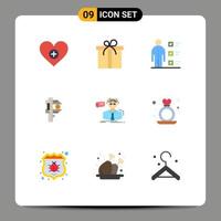 9 Creative Icons Modern Signs and Symbols of professor small checklist measure measuring Editable Vector Design Elements