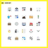 Stock Vector Icon Pack of 25 Line Signs and Symbols for sweet ice cream inbox cream development Editable Vector Design Elements