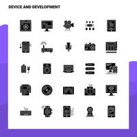 25 Device And Development Icon set Solid Glyph Icon Vector Illustration Template For Web and Mobile Ideas for business company