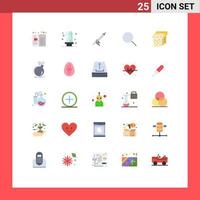 25 User Interface Flat Color Pack of modern Signs and Symbols of sets instagram fluorescent utensils repair Editable Vector Design Elements