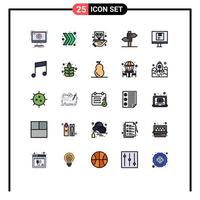 25 Creative Icons Modern Signs and Symbols of computer love business heart jam Editable Vector Design Elements