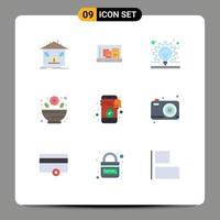 Universal Icon Symbols Group of 9 Modern Flat Colors of notification rx briefcase pharmacy idea Editable Vector Design Elements