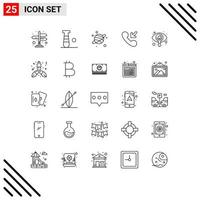 Pack of 25 creative Lines of christmas seen planet search incoming Editable Vector Design Elements