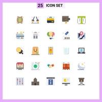 Modern Set of 25 Flat Colors and symbols such as designer text atm font remove Editable Vector Design Elements