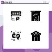 Universal Icon Symbols Group of Modern Solid Glyphs of adapter cycle input travel down Editable Vector Design Elements