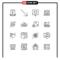 16 Creative Icons Modern Signs and Symbols of creative reload apparel refresh shirt Editable Vector Design Elements