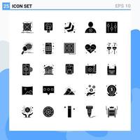 Set of 25 Modern UI Icons Symbols Signs for interface basic screen user follow Editable Vector Design Elements