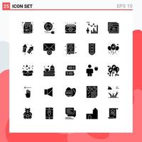 25 Creative Icons Modern Signs and Symbols of person efficiency calendar data saint Editable Vector Design Elements