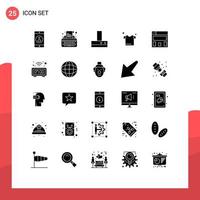 paquete de iconos de vector de stock de 25 signos y símbolos de línea para extractor de diseño digital diseño de gráficos secado de elementos de diseño de vector editables