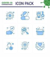 conjunto de iconos de prevención de coronavirus 2019ncov covid19 tableta de mano segura limpiar enfermo coronavirus viral 2019nov elementos de diseño de vector de enfermedad