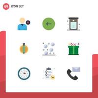 Editable Vector Line Pack of 9 Simple Flat Colors of bonus success play toilet cleaning Editable Vector Design Elements