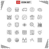 25 Icons Line Style Grid Based Creative Outline Symbols for Website Design Simple Line Icon Signs Isolated on White Background 25 Icon Set vector