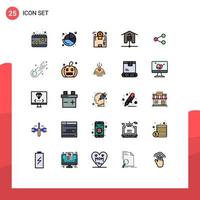 25 iconos creativos signos y símbolos modernos de dispositivos domésticos inteligentes paquete de elementos de diseño vectorial editables vector