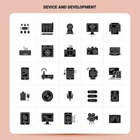 Solid 25 Device And Development Icon set Vector Glyph Style Design Black Icons Set Web and Mobile Business ideas design Vector Illustration