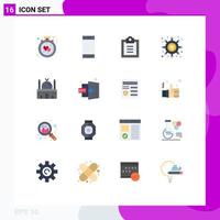 16 User Interface Flat Color Pack of modern Signs and Symbols of wormhole hole ring black hole todo Editable Pack of Creative Vector Design Elements