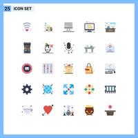 25 iconos creativos signos y símbolos modernos de consultoría camión ppc por clic elementos de diseño vectorial editables vector