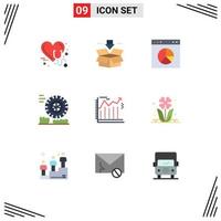 9 Creative Icons Modern Signs and Symbols of banking wheel save motion website Editable Vector Design Elements