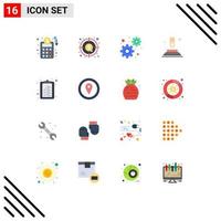 paquete de iconos de vector de stock de 16 signos y símbolos de línea para el botón de inicio de desarrollo de lista de verificación paquete editable de elementos de diseño de vector creativo