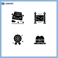 Universal Icon Symbols Group of Modern Solid Glyphs of overtaking independece jam security medal Editable Vector Design Elements