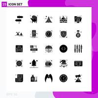 Set of 25 Modern UI Icons Symbols Signs for ramadan mosque scary islam landmark Editable Vector Design Elements