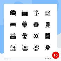 16 Creative Icons Modern Signs and Symbols of amplifier flowchat elements success street Editable Vector Design Elements