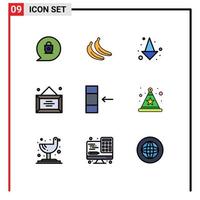 Universal Icon Symbols Group of 9 Modern Filledline Flat Colors of hat import full data office Editable Vector Design Elements