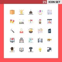 Modern Set of 25 Flat Colors Pictograph of apartment cancer day architecture hands greek Editable Vector Design Elements