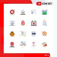 Universal Icon Symbols Group of 16 Modern Flat Colors of form enema cleaner disease date Editable Pack of Creative Vector Design Elements