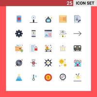 Universal Icon Symbols Group of 25 Modern Flat Colors of coding api laboratory post envelope Editable Vector Design Elements