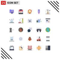 25 iconos creativos signos y símbolos modernos de señal de música islam servise usb elementos de diseño vectorial editables vector