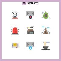 Universal Icon Symbols Group of 9 Modern Flat Colors of house health avocado form disease Editable Vector Design Elements