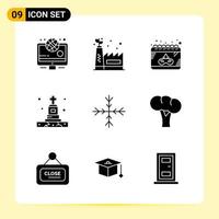 9 Creative Icons for Modern website design and responsive mobile apps 9 Glyph Symbols Signs on White Background 9 Icon Pack vector