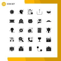 Set of 25 Modern UI Icons Symbols Signs for sushi ui mark multimedia quick Editable Vector Design Elements