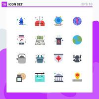 Universal Icon Symbols Group of 16 Modern Flat Colors of love world medicine browser globe Editable Pack of Creative Vector Design Elements