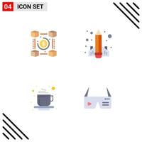 Group of 4 Modern Flat Icons Set for blockchain rocket pp education hot Editable Vector Design Elements