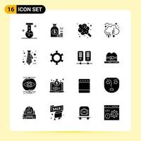 16 Creative Icons for Modern website design and responsive mobile apps 16 Glyph Symbols Signs on White Background 16 Icon Pack vector