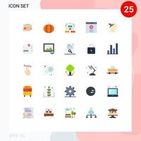 25 Creative Icons Modern Signs and Symbols of document head office imaginaton website Editable Vector Design Elements