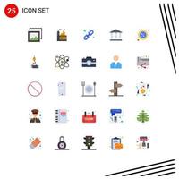 conjunto de 25 iconos de interfaz de usuario modernos signos de símbolos para elementos de diseño vectorial editables de enlace de descuento de etiqueta vector