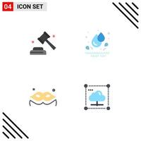 Universal Icon Symbols Group of 4 Modern Flat Icons of politics masquerade vote park share Editable Vector Design Elements