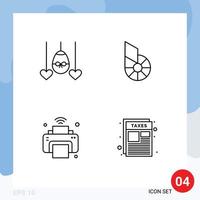 Set of 4 Modern UI Icons Symbols Signs for egg internet holiday crypto iot Editable Vector Design Elements