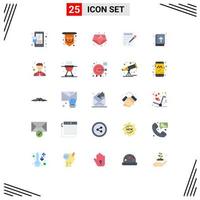 Set of 25 Modern UI Icons Symbols Signs for christmas bible shorts color fill color bucket Editable Vector Design Elements