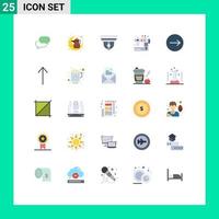 Modern Set of 25 Flat Colors Pictograph of tailoring sew traditional machine cam Editable Vector Design Elements